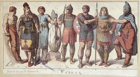 Frankkien sotilaiden puvut, n. 1880