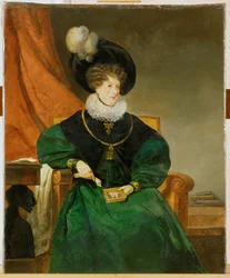 Caecilie, pankkiiri Freiherr Bernhard von Eskelesin vaimo (maalaus kankaalle)