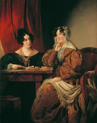 Henriette paronitar Pereira-Arnstein (1780-1859) ja hänen tyttärensä Flora (1814-1882).