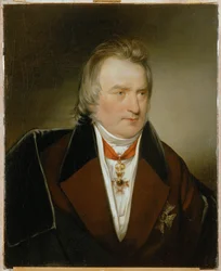 Professori Dr. Ignaz Rudolf Bischoff von Altenstern, Itävallan armeijan ylilääkäri, Amerlingin varhainen mesenaatti... (maalaus kankaalle)