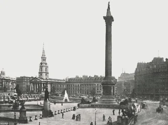 Trafalgar Square, Lontoo, 1895.