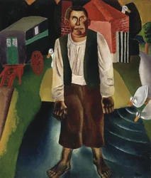 Idiootti lammen rannalla, noin 1926 (öljy kankaalle).