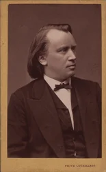 Säveltäjä Johannes Brahmsin muotokuva 1833-1897, n. 1875.