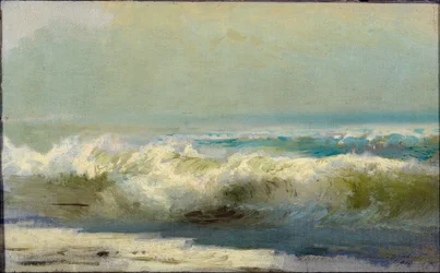 Surffaa Jaltassa Vasiljevin, Fjodor Aleksandrovitšin (1850-1873) parissa. Öljy kankaalle