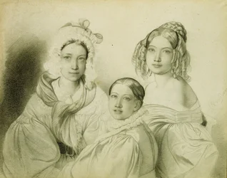 Kreivitärten Praskovia, Nadezhda ja Maria Vjazemsky muotokuva, 1835
