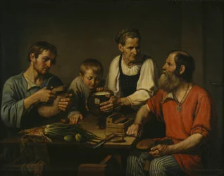 Talonpoikaperhe ennen illallista, 1824