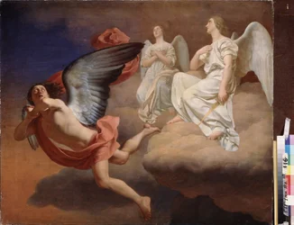Abaddon et les anges. Friedrich Gottlieb Klopstockin (1724-1803) runoeepos messiade. Peinture de Fjodor Semionovich Zavyalov (Fedor Zavialov) (1810-1856), huile sur toile, avant 1844. Art russe
