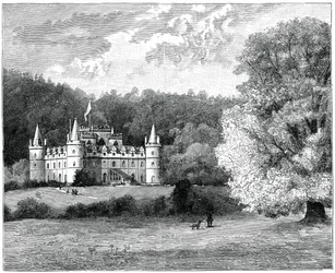 Inverarayn linna, Länsi-Skotlanti, 1900.