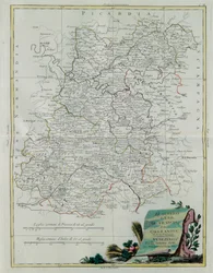 Ile de Francen ja Orleansin hallinnot, G. Zulianin kaiverrus otettu Venetsiassa vuonna 1776 julkaistun uusimman atlasin Tome I:stä, Antonio Zatta, yksityinen kokoelma