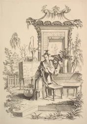 Kiinalainen mies ja nainen, n. 1742.