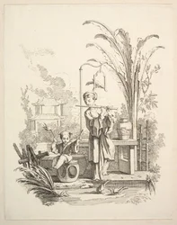 Huilisti ja lapsitimpanisti, n. 1742.