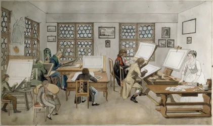 Bartholomäus Fehrin koloristien ateljee St. Gallenissa