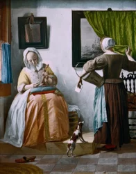 G.Metsu, Brieflesende Dame und Dienstmagd