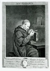 Muotokuva Michel Nostradamuksesta (1503-66), kaiverrus Christian von Mechel (1737-1817) 1762