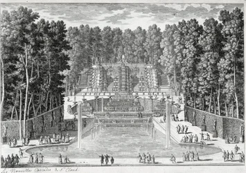 Uudet vesiputoukset St Cloudin puutarhoissa (meidän luona) - Perelle, 1600-luvun loppu