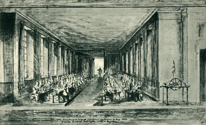 Spinning room, c1776, 1943.