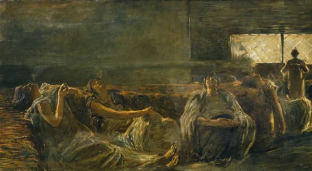 Gaetano Previati (1852-1920) oopiumin tupakoitsijat