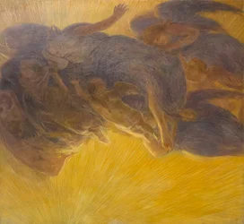 Valon luominen, c. 1913, Gaetano Previati (öljy kankaalle)