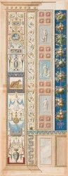 Pilaster Loggia II (koristelu, jossa on satuloitu hevonen keskikentässä).