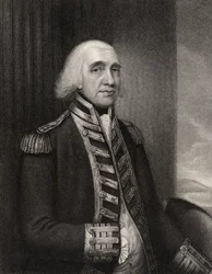 Amiraali Richard Howe, kaivertanut W.T. Fry, National Portrait Gallerysta, osa III, julkaistu noin 1835 (litho)