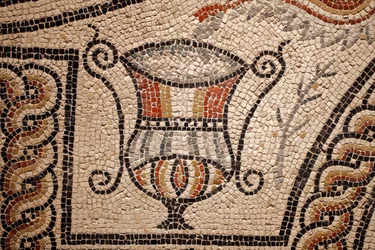 Mosaiikki kalojen kanssa, yksityiskohta