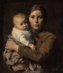 Äiti ja lapsi, n. 1906.