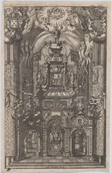 Katafalkki Ferdinandille, tuntemattomasta kirjasta, n. 1660-95.