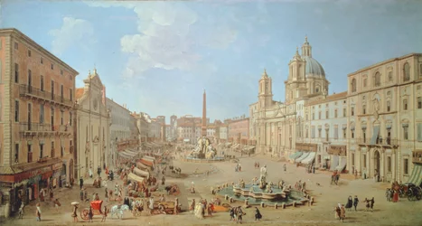 Rooma, Piazza Navona (öljy kankaalle)