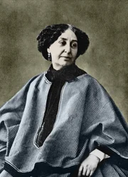 George Sand (Aurore Dupin, Baronne Dudevant) (1804-1876), ranskalainen kirjailija, kuvannut Nadar noin 1865.