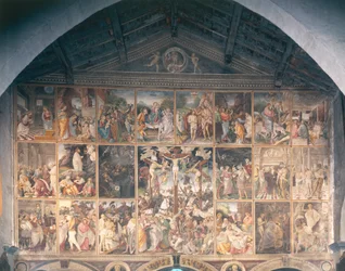 Kristuksen elämä ja kärsimys, fresko Gaudenzio Ferrari (1475-1546) 1513