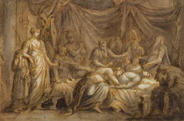 Andromache Mourning the Death of Hector, 1760-63 (kynä ja muste ja pesu paperille)