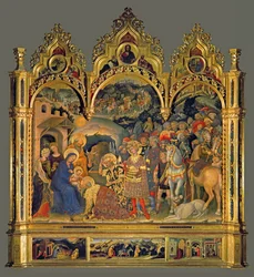 Maagien palvominen (tempera puulle)