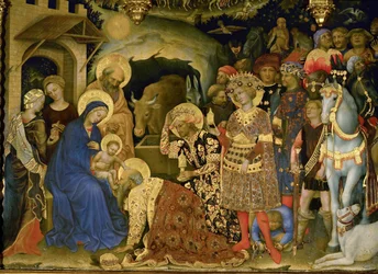 Maagien palvominen (tempera puulle)