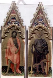 Kaksi pyhimystä Quaratesi-polyyptikistä: Pyhä Johannes Kastaja ja Pyhä Yrjö 1425 (tempera paneelissa) (yksityiskohta 53943, katso myös 85684)