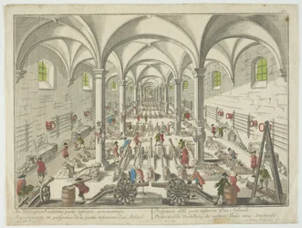 Teleskooppinäyttelyssä asevaraston alapäässä: La partie inferieure d