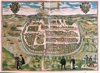 Barth Pommerissa, Saksassa - Georg Braunin teoksessa "Civitates Orbis Terrarum", Köln 1617.