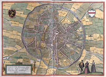 Leuven, Belgia, Georg Braunin "Civitates Orbis Terrarum" -teoksessa, Köln 1617.
