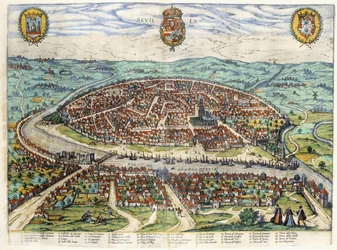 Sevillan suunnitelma ja näkymä, 1579-1590
