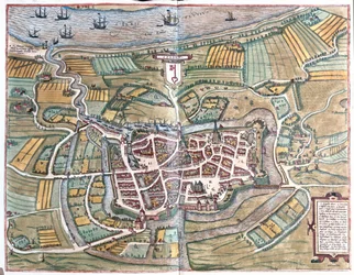 Staden, Saksa - Georg Braunin teoksessa "Civitates Orbis Terrarum", Köln 1617.
