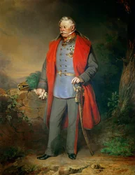 Kenttämarsalkka Josef kreivi Radetzky, ylipäällikkö Italian vastaisen sotaretken aikana ...