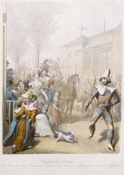 Mardi-Gras, Boulevard des Italiens, 1831 (wc paperilla)
