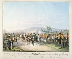 Koko Venäjän keisarillisen armeijan taulukko, "Tableau des Armees de l"Europe", kirjoittanut Ludwig Von Kleist, n. 1828-1845