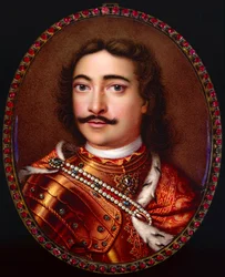 Keisari Pietari I Suuren muotokuva 1672-1725.