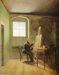 Saksa: Caspar David Friedrich ateljeessaan Caspar David Friedrich ateljeessaan (1811)