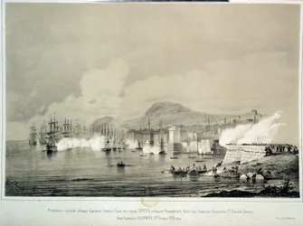 Sinopin taistelu 30. marraskuuta 1853 (litografia)