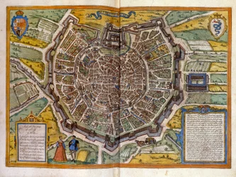 Plan de Milan ja 1585 tiré de l