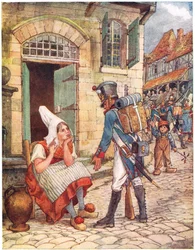 Jeanette ja Jeannot, kuvitus teoksesta "A Picture Song Book", 1910