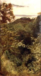 The Glen, Naworth, Cumbria (öljy paneelille)