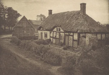 Izaak Waltonin talo Shallowfordissa, Staffordshiressa, 1880-luku, painettu 1888, 1880-luku, painettu 1888.