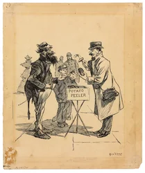 Street Vendor, n. 1895 (muste paperille)